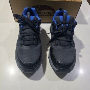 Avenger Mens Composite Toe Aero Trail Work Boots Black Blue Size 7.5 EE EH Rated